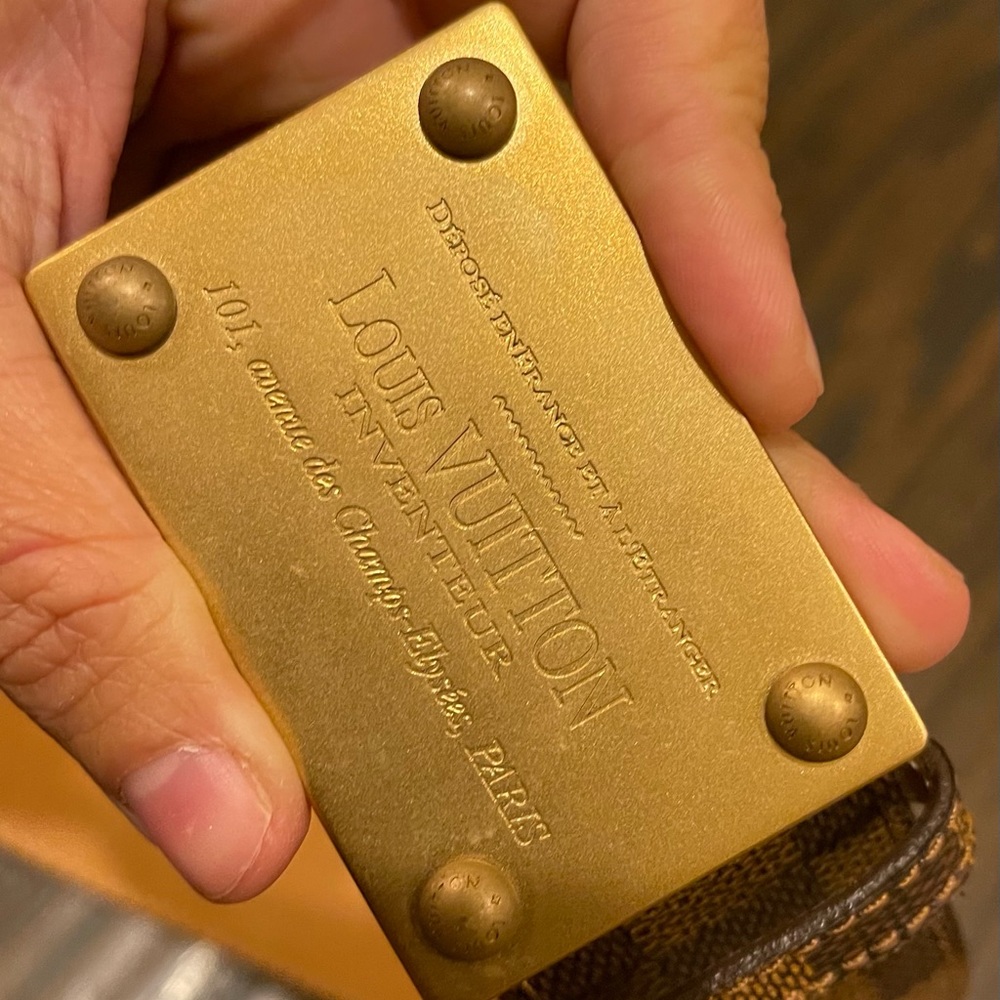 Louis Vuitton Damier Ebene Inventeur Belt 95/38